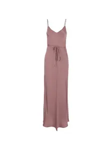 Макси-платье с поясом на талии Antonelli, розовый