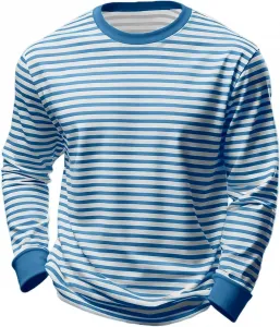 Мужская повседневная полосатая футболка с длинным рукавом ZWSPTO