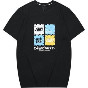 Skechers Футболка унисекс угольно-черная Carbon Black