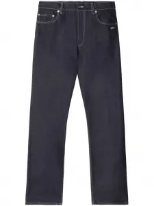 Джинсы с вышитым логотипом OFF-WHITE, синий