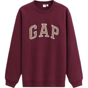 Толстовка унисекс с круглым вырезом, средней плотности ткани, другие GAP, темный красный