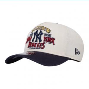 New Era Хлопковая бейсболка Unisex Navy Blue/Ivory White