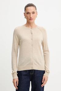 Шерстяной кардиган Boss, бежевый