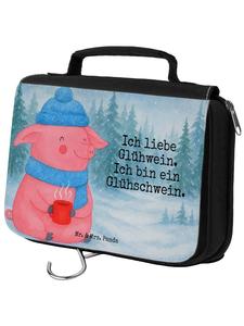 Mr. & Mrs. Panda Косметичка в виде свинки, украшенная изображением глинтвейна и буквой S... белого цвета