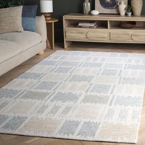 Ковер SAFAVIEH, 183 x 275 см, - коллекция Genre - бежевый и серый, ручной работы из шерсти, идеально для гостиной, спальни, столовой (GRE504B)