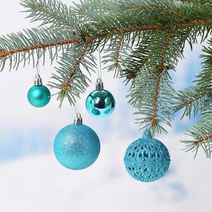 Набор рождественских шариков синий