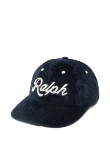 Кепка из вельвета с логотипом Polo Ralph Lauren, синий
