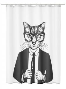 Kleine Wolke Шторка для душа Kalli в черно-белом цвете