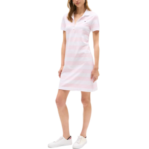 Женское платье с коротким рукавом Tommy Hilfiger, светло-розовый stripes