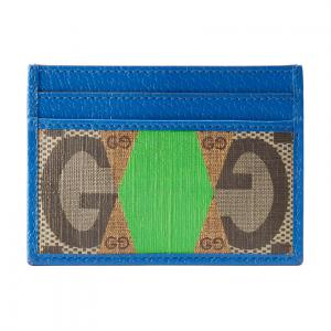 GUCCI Женский кошелек с кожаным карманом синий коричневый зеленый