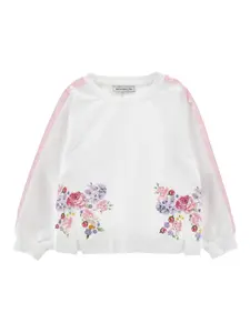 Толстовка с цветочным принтом Monnalisa, белый