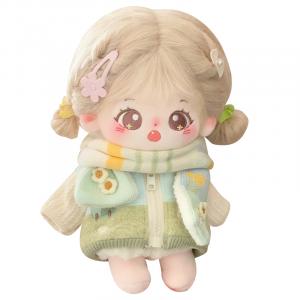 Мягкая и милая хлопковая кукла MIA Dolls плюшевая кукла высота 20см длина 22см COTTON PLANET, Mia Sister (Doll Clothes Not Included)