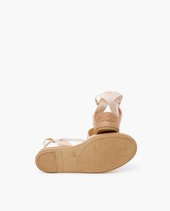 Эспадрильи для девочки с танкеткой и лентами пике Pisamonas