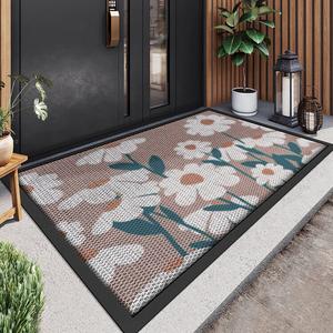 Dajiang Ковер 43х76 см для прихожей в стиле Daisy Sea, износостойкий, противоскользящий, грязеотталкивающий