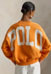 Толстовка с логотипом оверсайз на спине Polo Ralph Lauren, Solar Orange
