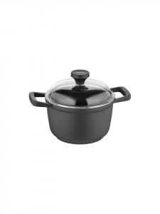 Кастрюля со стеклянной крышкой из алюминия - Edition 100 в черном цвете Berndes, 24 см