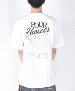 Футболка с коротким рукавом, с принтом на спине VOLCOM, белый