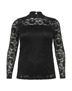 Лонгслив KAFFE CURVE Shirt Elga, черный