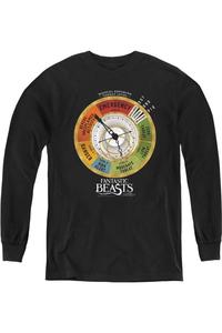 Футболка с длинным рукавом для детей «Шкала угрозы» Fantastic Beasts Gildan, черный