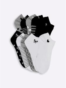 Женские носки-кроссовки с черным и серым узором WITT WEIDEN