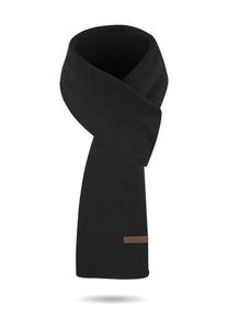 Шарф из мериносовой шерсти гладкий Yuma normani, черный