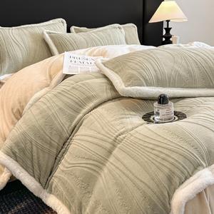 LUOLAI HOME Комплект постельного белья, 1.5 м, 4 предмета, Shiguang-Green