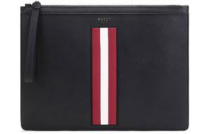 Кошелек для монет из кожи коровы BOLLIS Большой размер Мужской Черный BALLY