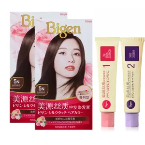 Паста для окрашивания волос Meiyuan Silk, маскирует седину, унисекс, 40г+40г HOYU, коричневый