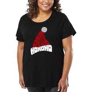 Футболка с принтом All I Want for Christmas Is You для женщин plus size La Pop Art, Black