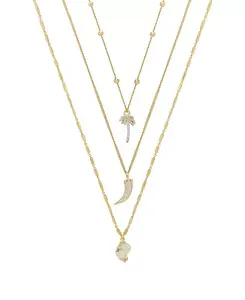 Комплект ожерелий «В тропиках» Ettika, gold