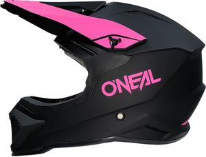 Мотокроссовый шлем Oneal 1srs solid, Black Matt/Pink