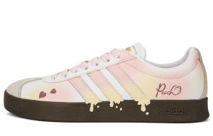 Vl Court Classic Peachy Girlish устойчивые к истиранию низкие кроссовки для скейтбординга женские розовые желтые Adidas, розовый