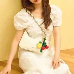 Сумка через плечо Lane Chain Link Charles & Keith, цвет Cream