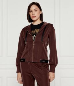 Толстовка женская Liu Jo Sport велюровая на молнии, бургундия