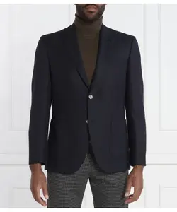 Элегантный шерстяной жакет h-janson Slim fit Boss, синий