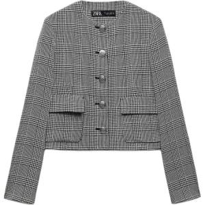 ZARA Женский деловой костюм черно-белый, Black/White