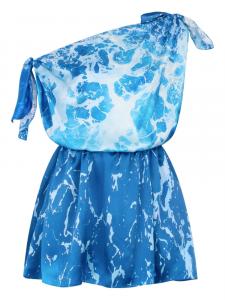 Платье асимметричного кроя Roberto Cavalli, синий