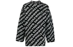 Свитер мужской Balenciaga с логотипом, черный / белый