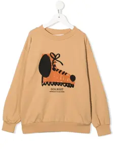 Толстовка с круглым вырезом и графичным принтом Weekend House Kids., коричневый