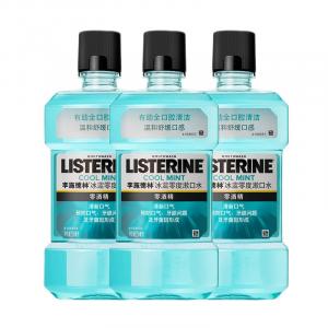 Listerine Освежающий ополаскиватель для полости рта Ice Blue против зубного налета с ароматом жевательной резинки 250мл/500мл