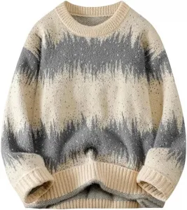 Мужской повседневный асимметричный пуловер