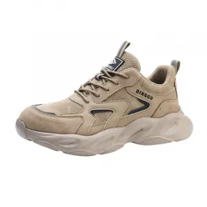 DINGGU Мужские защитные туфли с низким берцем коричневые, цвет Brown