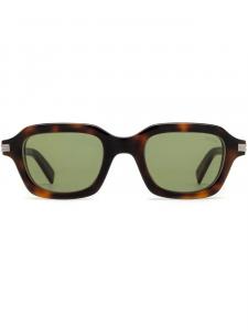 Zegna солнцезащитные очки в квадратной оправе, коричневый