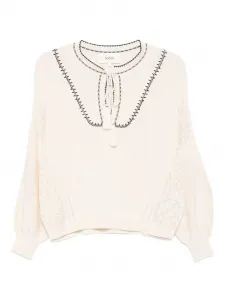 Топ Bausca с кисточками и вышивкой Ba&Sh, нейтральный