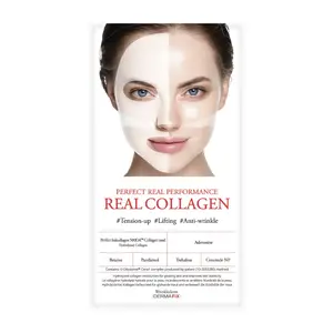 DERMAFIX Новая коллагеновая маска для лица с яичным белком против морщин, подтягивающая, увлажняющая, освежающая, восстанавливающая