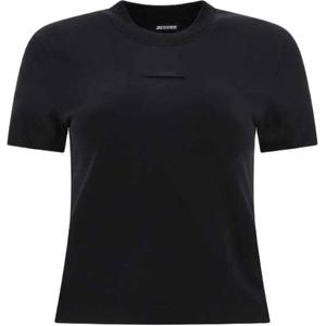 Футболка с логотипом на заплатке Jacquemus, черный