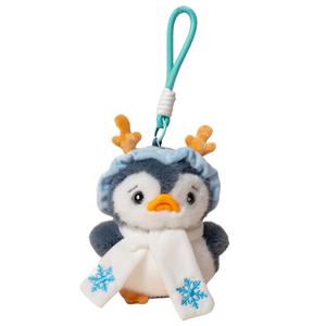 Плюшевый брелок-кукла Пингвин для отпуска в любое время года: весна, лето, осень, зима, высота 15 см Click