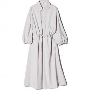 Женское платье с длинными рукавами UNIQLO, светло-серый