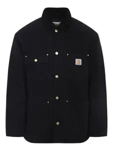 Хлопковая куртка Клэптон CARHARTT WIP, черный