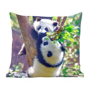 Декоративная подушка MuchoWow, диванная подушка, декоративная подушка для гостиной, 60 х 60 см, панды, дерево, природа, чехол на подушку, хлопчатобумажная ткань, декоративные наволочки